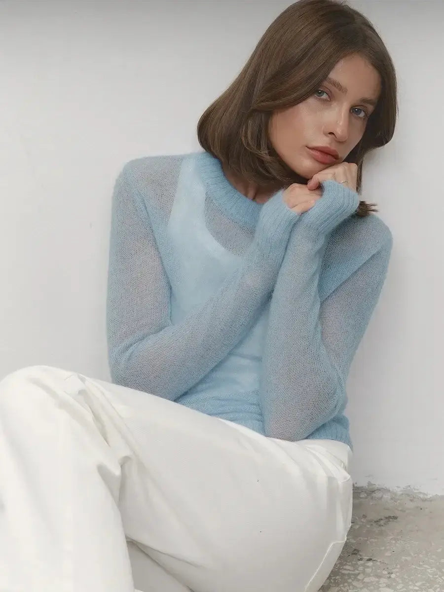 Women’s O-neck Elegant Slim Fit Sweater