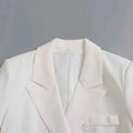 Women's Casual Double breasted Slim Fit Suit Coat High Waist Slim Mini Skirt