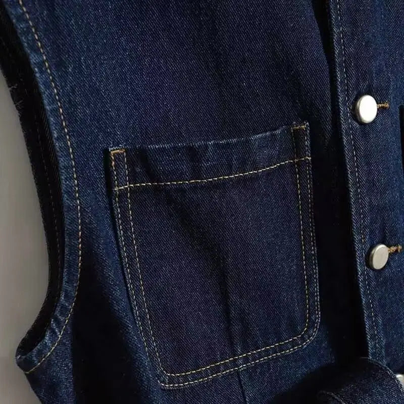 Sleeveless Large Pocket Vest Jacket