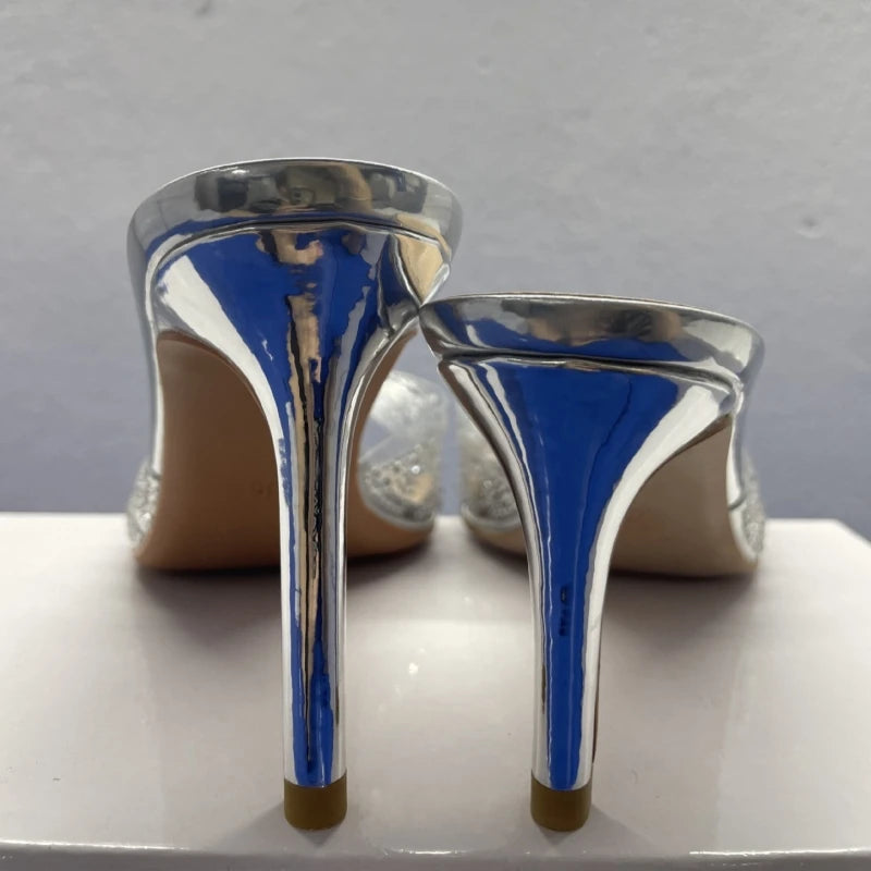 Women’s Mules Rhinestone High Heel