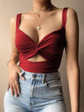 Women Sleeveless Short Crop tops Ladies Vest Casual Tank Top - Norellé