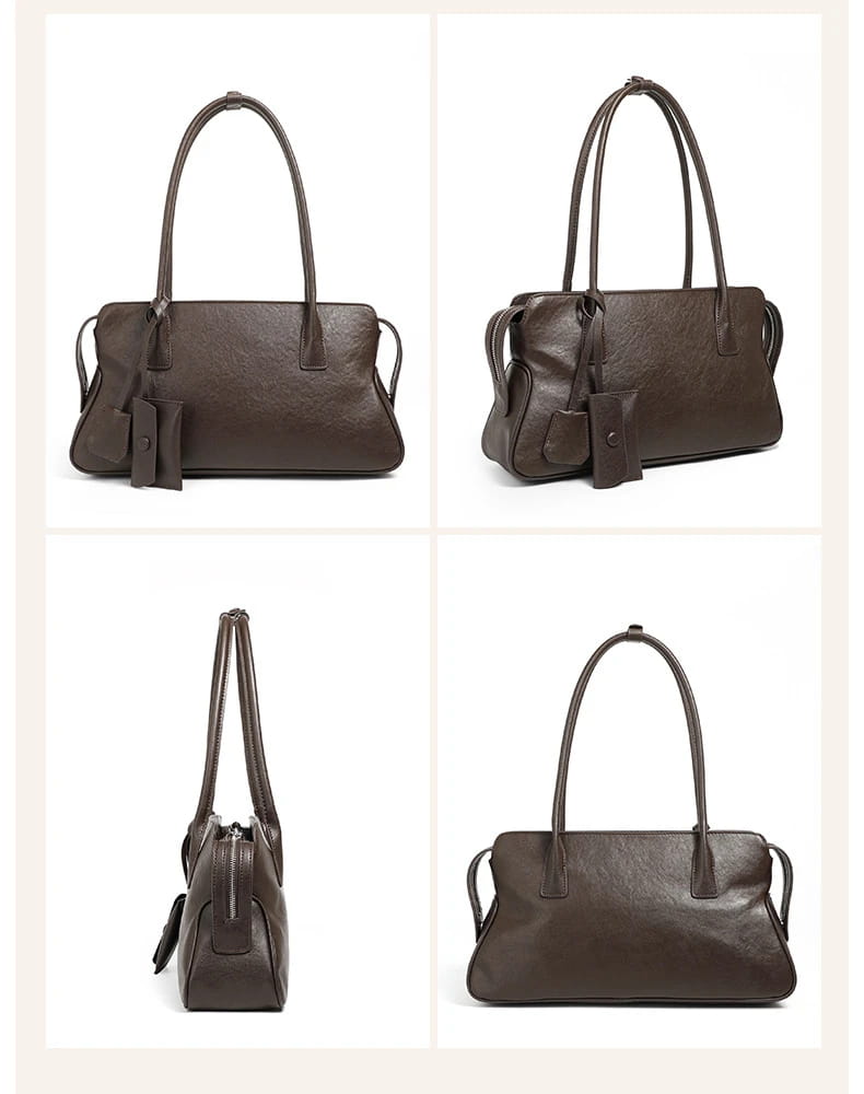 3 Layers Genuine Leather Large Underarm Shoulder Bags For Women