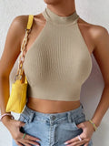 Knit Sleeveless Halter Tops for Women - Norellé