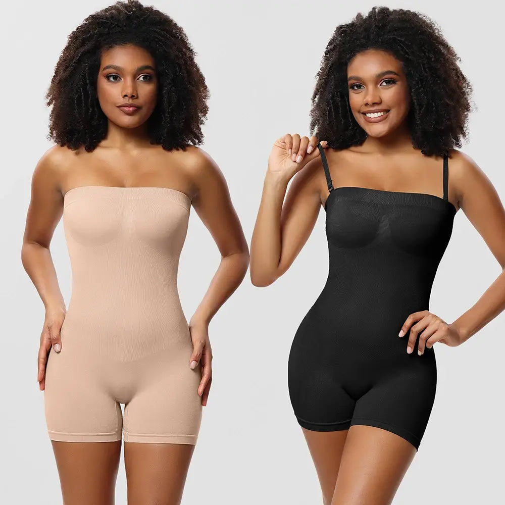 Strapless Shortie Bodysuit for Women Tummy Control Shapewear