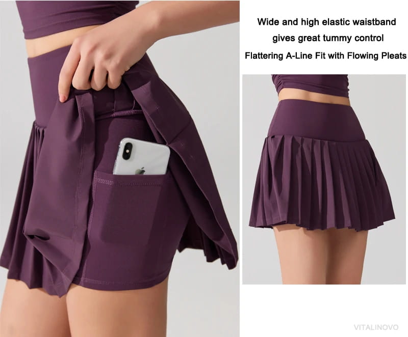 Pleated Tennis Skirt for Women