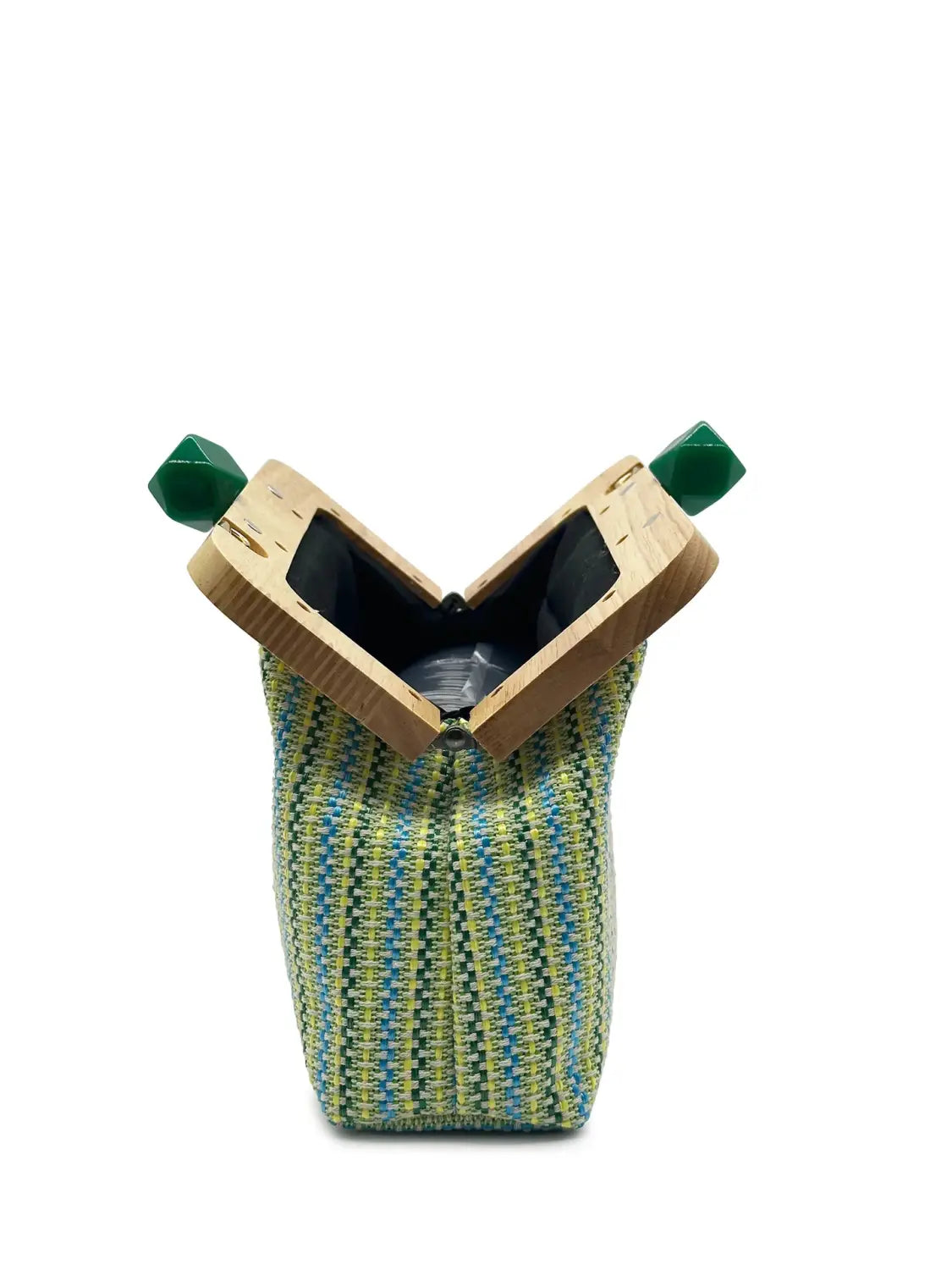 Colorful Striped PP Straw Clucth Bag for Women