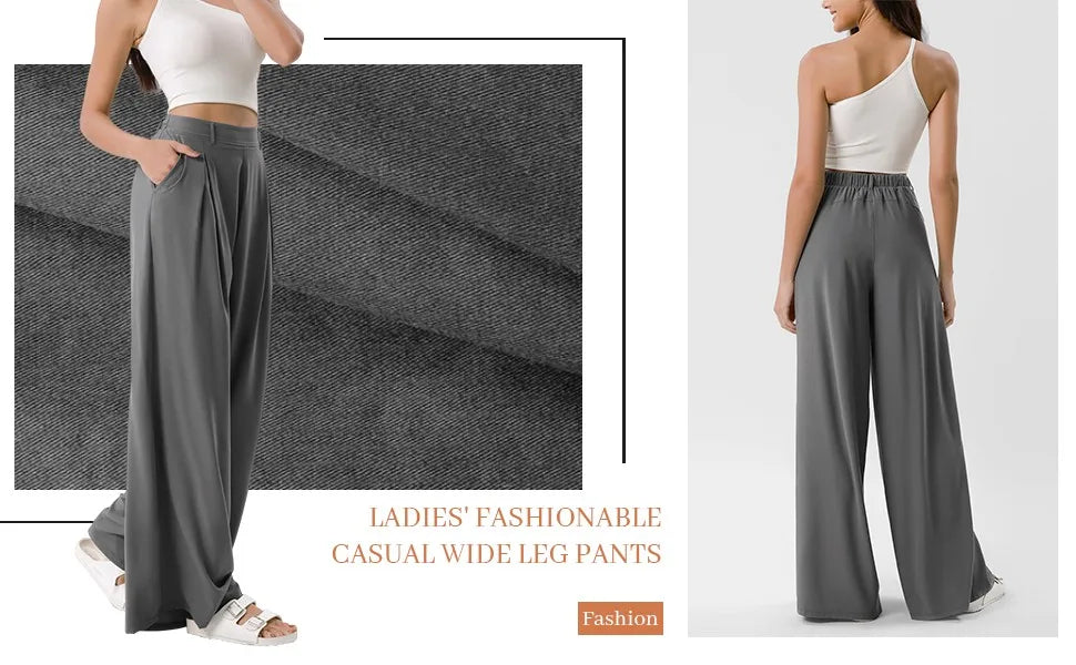 Hanging High Waisted Wide Leg Pants