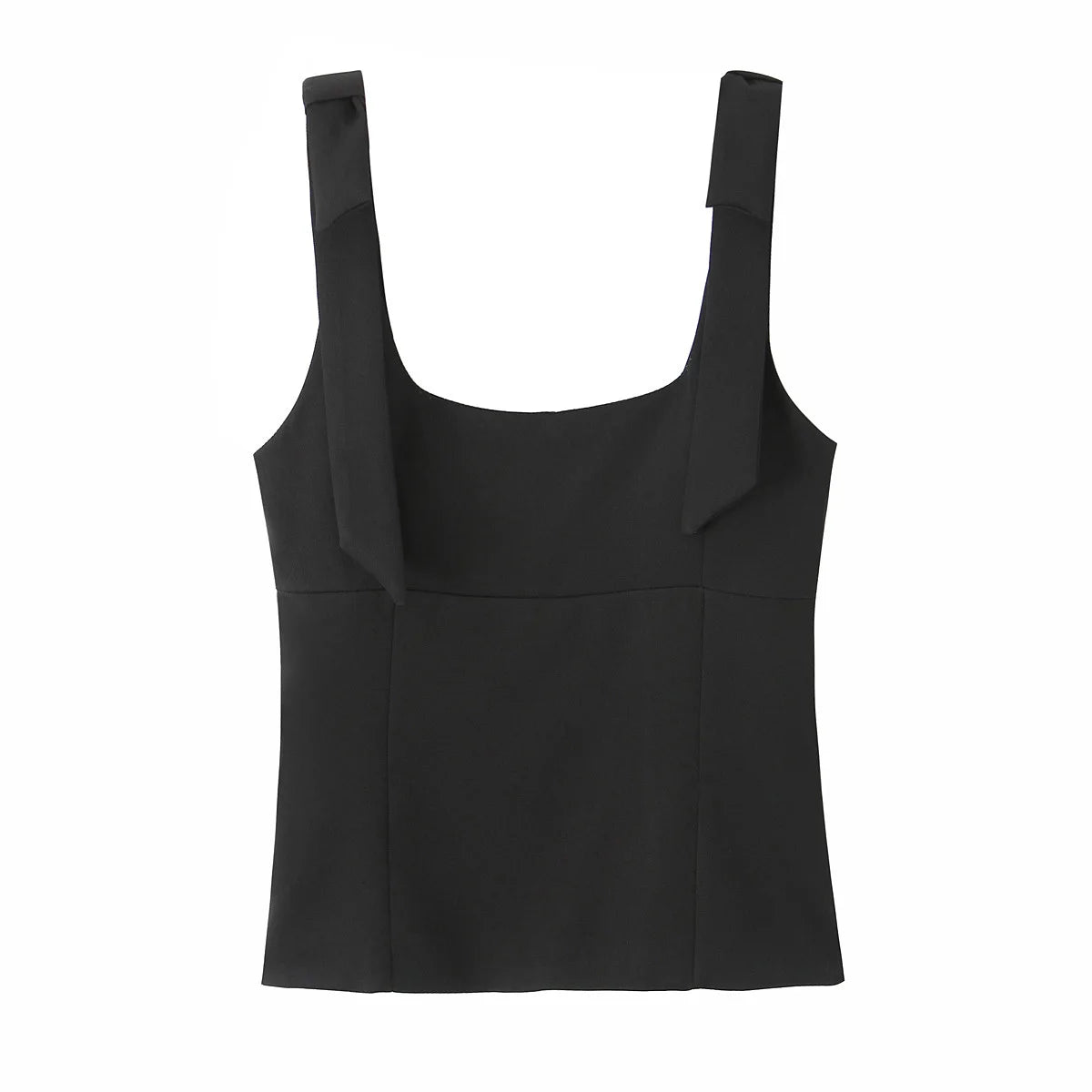 Woman Elegant High Street Solid Side Zipper Slim Tops