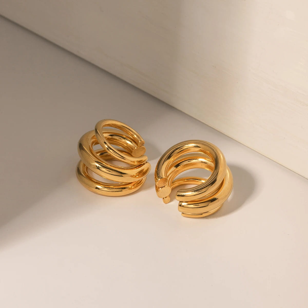 Stainless Steel Three-layer Ear Clip