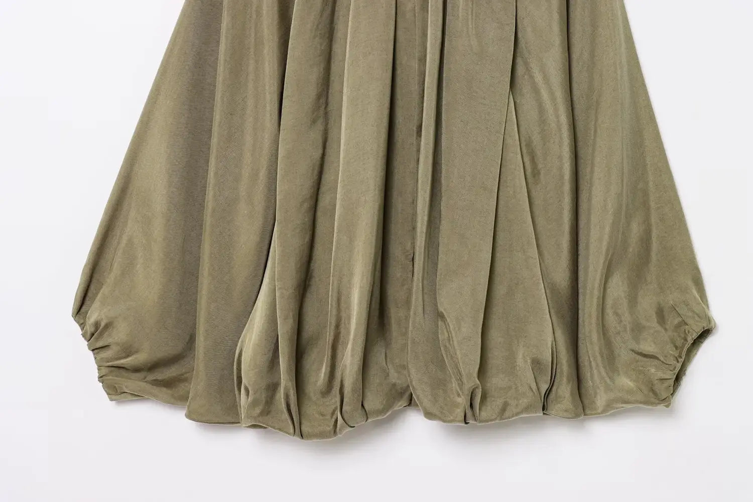 Elegant Pleated Green Oversize Bomber Jacket