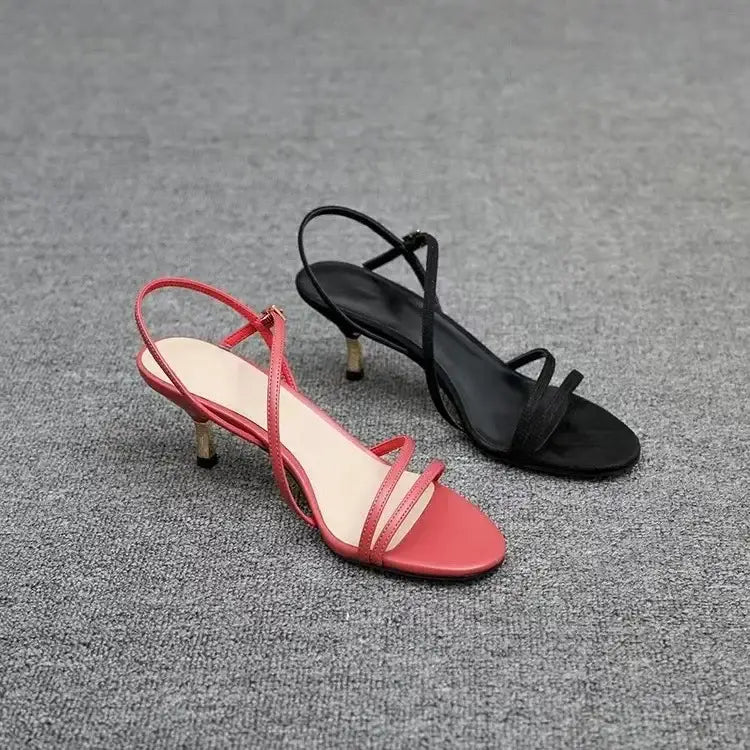 Low Sandals Woman Leather Suit