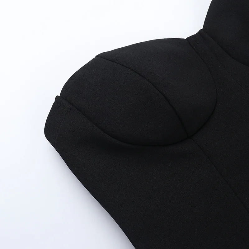 Strapless Backless Black Dress For Women