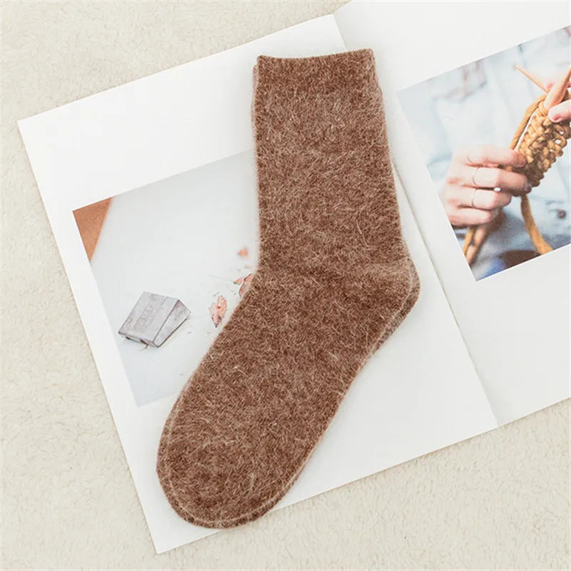 Pure Color Warm Winter Socks
