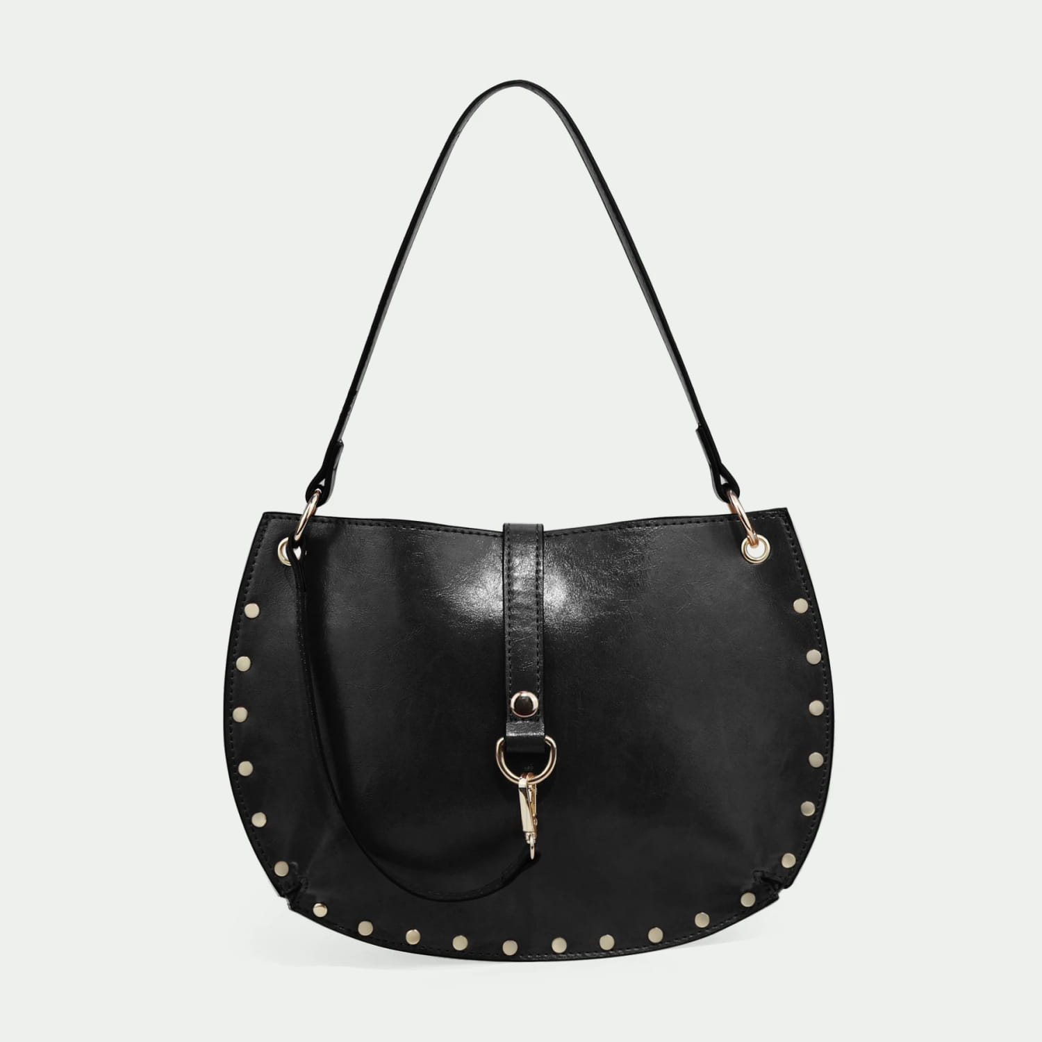 Women’s Studded Crescent Saddle Bag