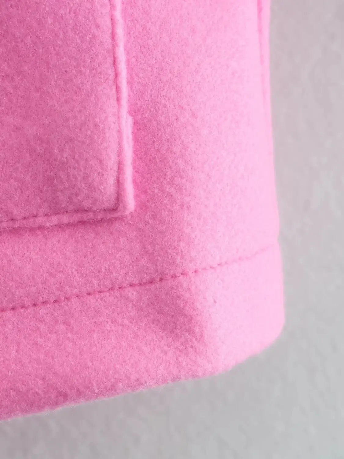 Solid Front Pockets Button Long Sleeve Jacket