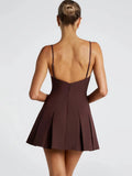 Backless High Waist A-line Mini Dress Women - Norellé