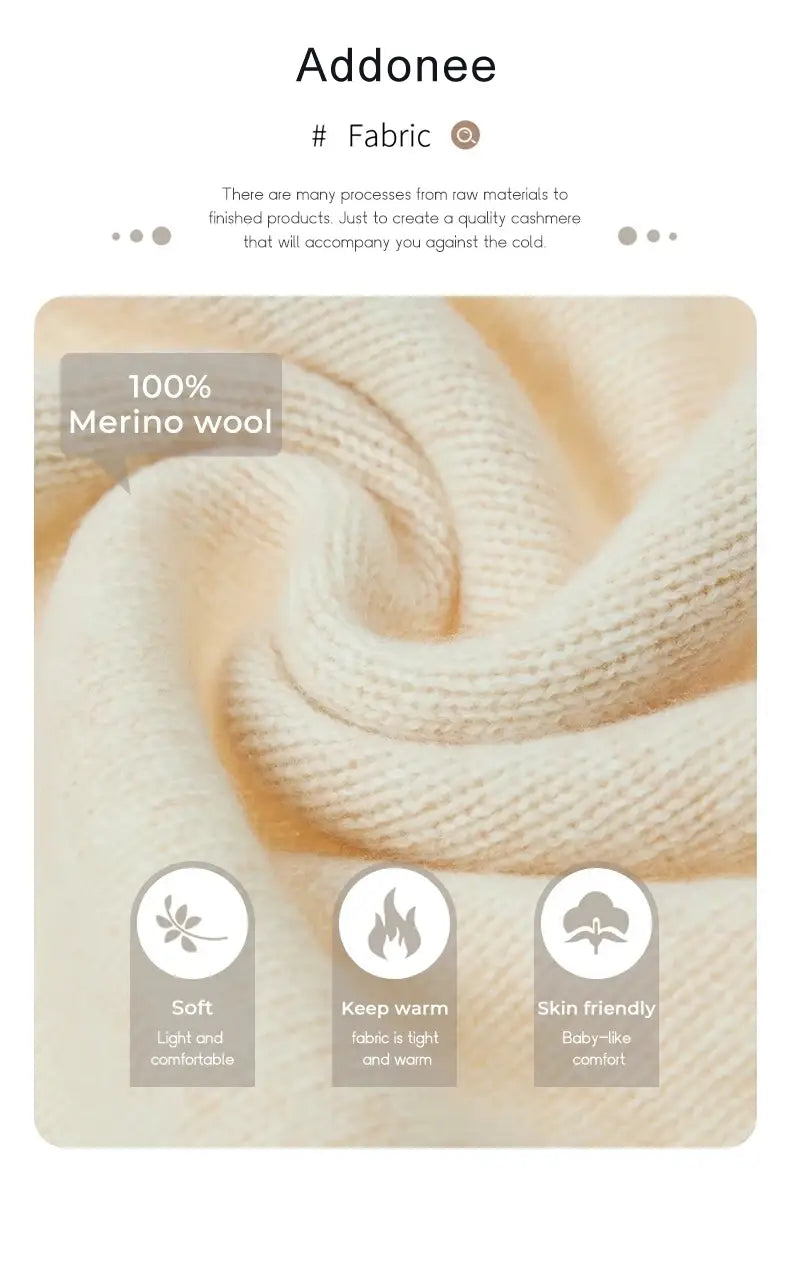 100% Wool Suit Women’s Pullover Sweater Knitting O-neck Wide Leg Pant