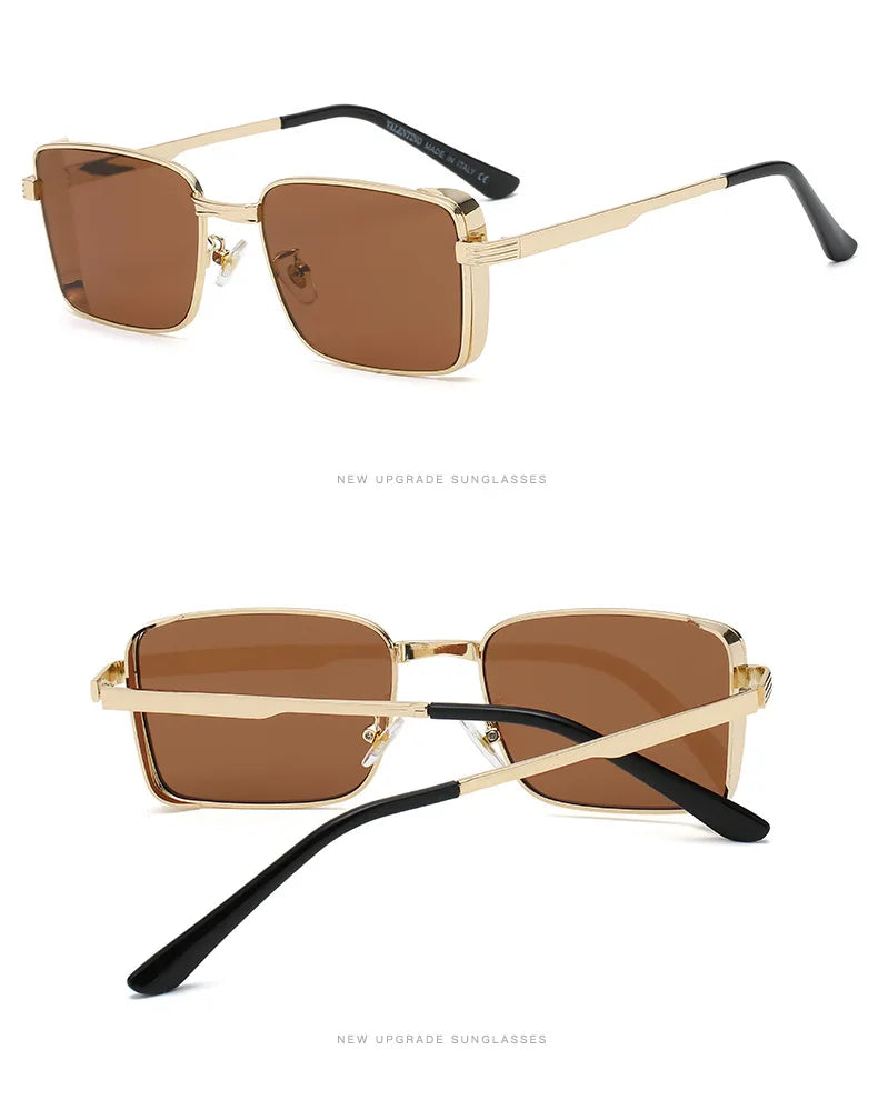 Vintage Women Square Metal Sunglasses