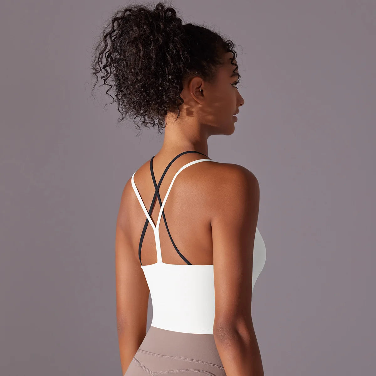 Women Solid Color Fitness Yoga Bra