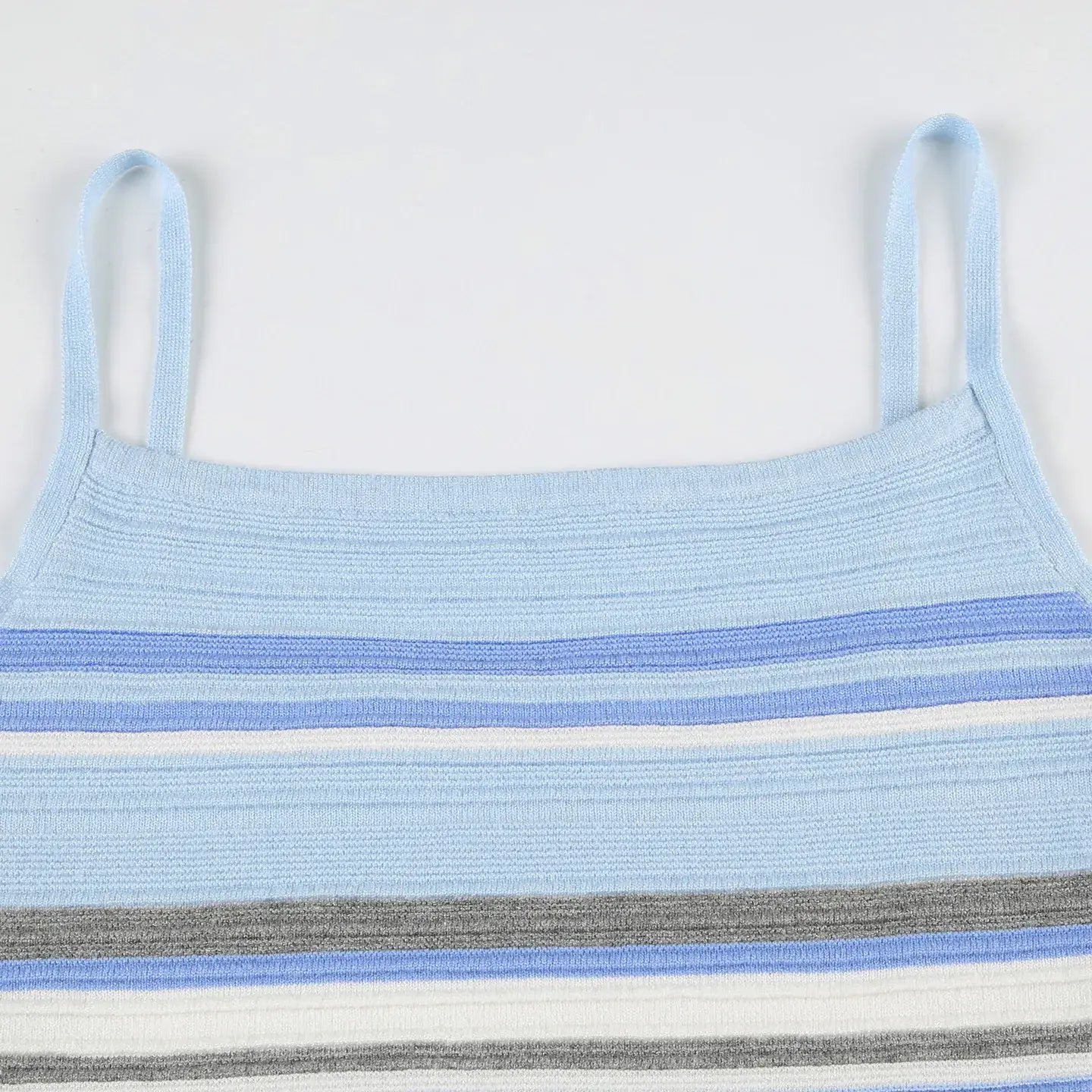 Colorful Striped Knitted 2 Piece Set Women