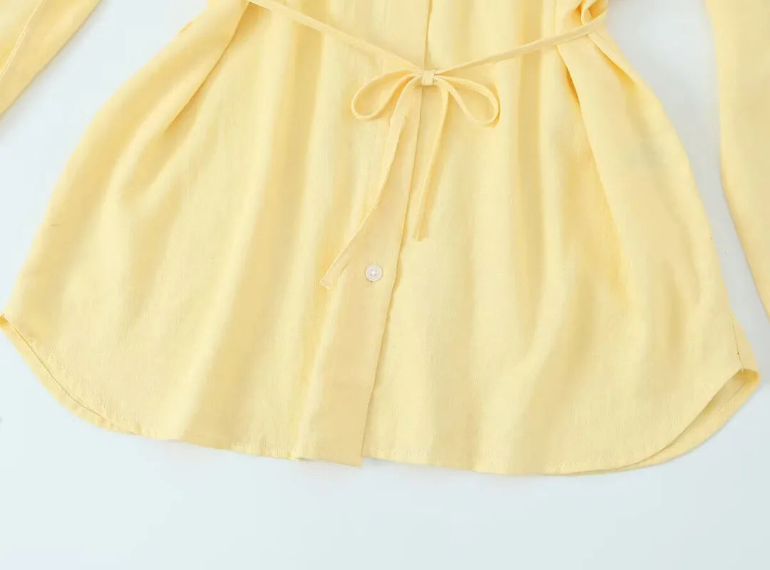 Women Oversize Shirt With Belt