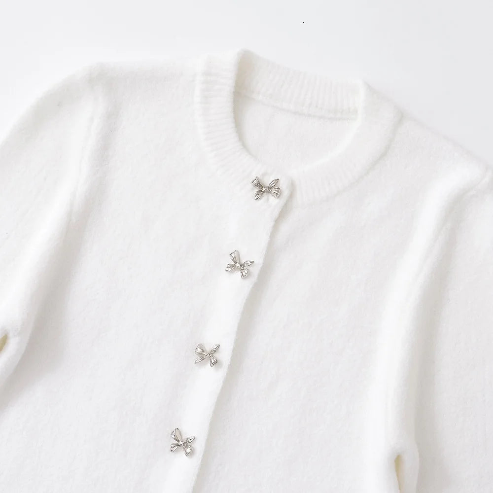 Women’s Knitted Cardigan Sweater with Buttons