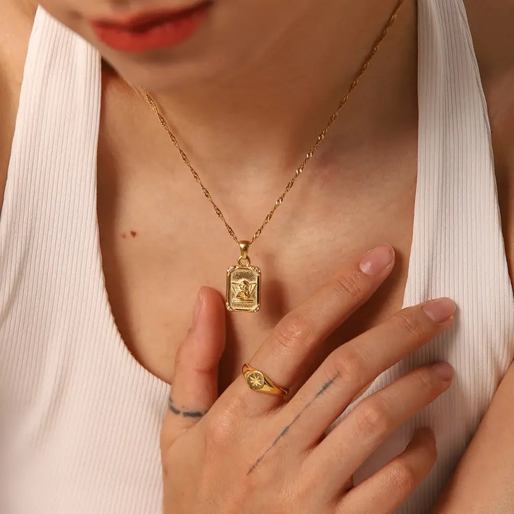 Stainless Steel Angel Pendant Necklace