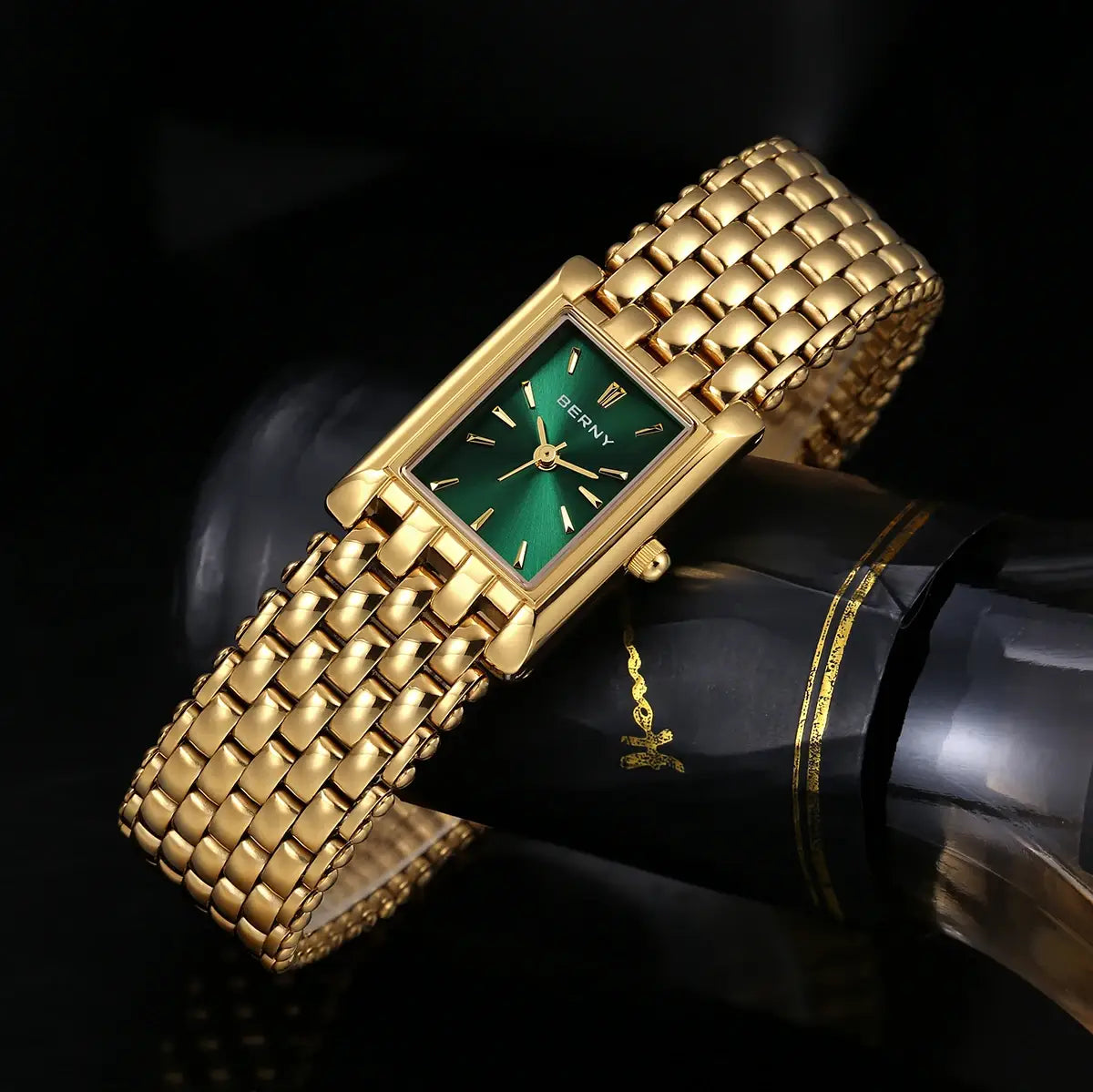 Gold Watch Exquisite Square Casual Women Stainless Steel