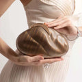 Women Metal Handle Mini Purse