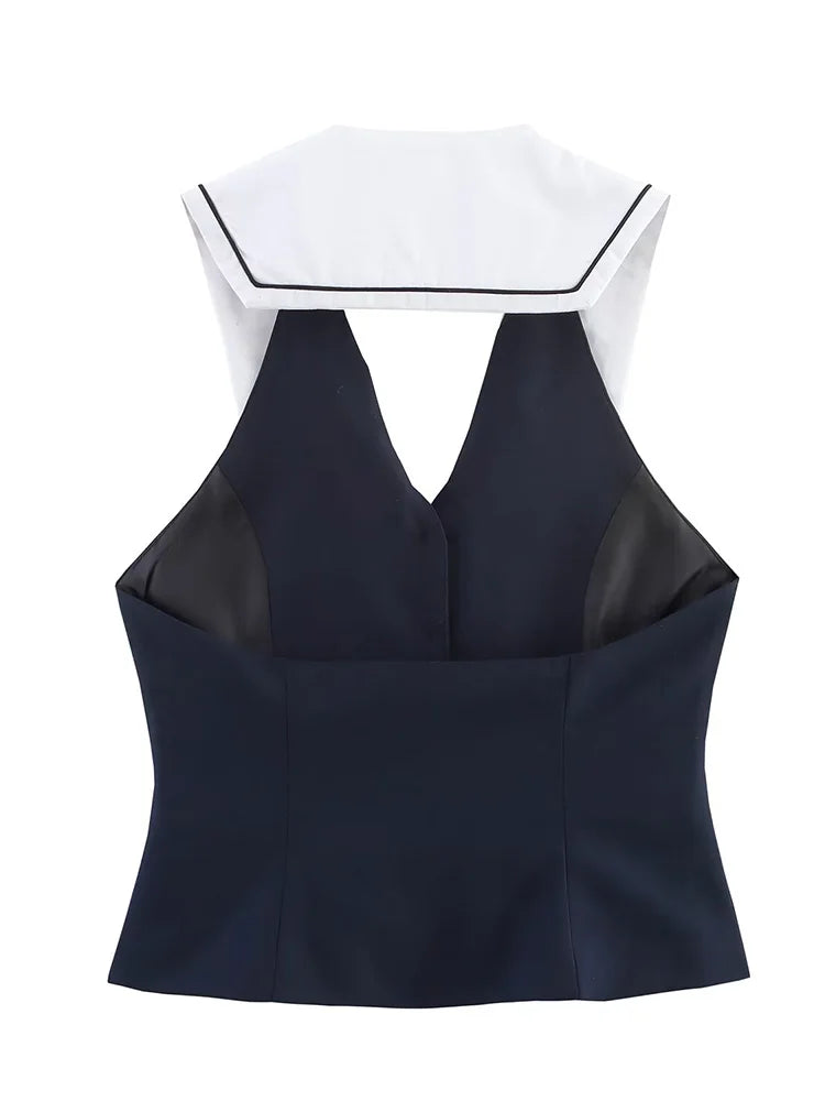 Women's French Design Vest Top