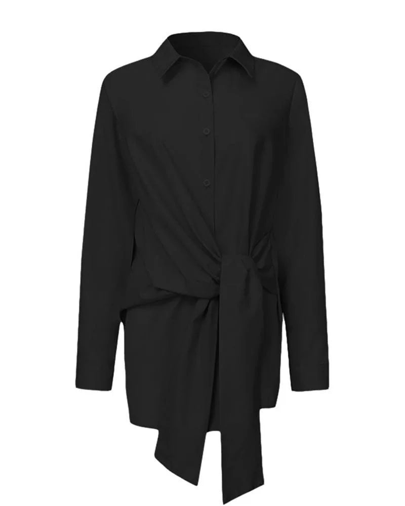 Slim Button White Shirt Women