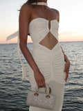 Hollow Out Backless Maxi Dress Women Gown - Norellé