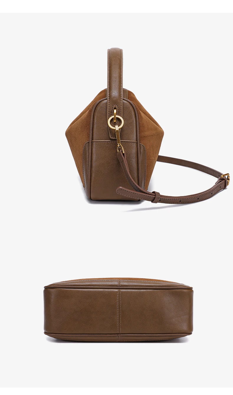 Women’s Suede Genuine Leather Crossbody Bag