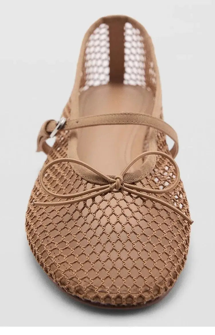 Women Buckle Strap Breathable Summer Flats Shoes