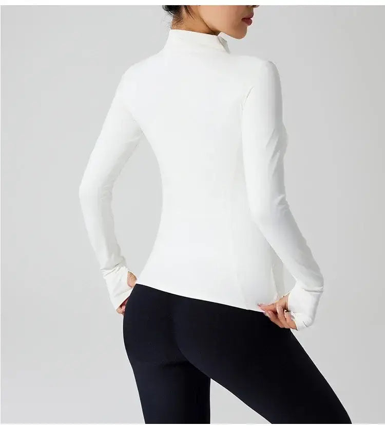 Full Zipper Windproof Winter Outdoor Gym Fitness Coat