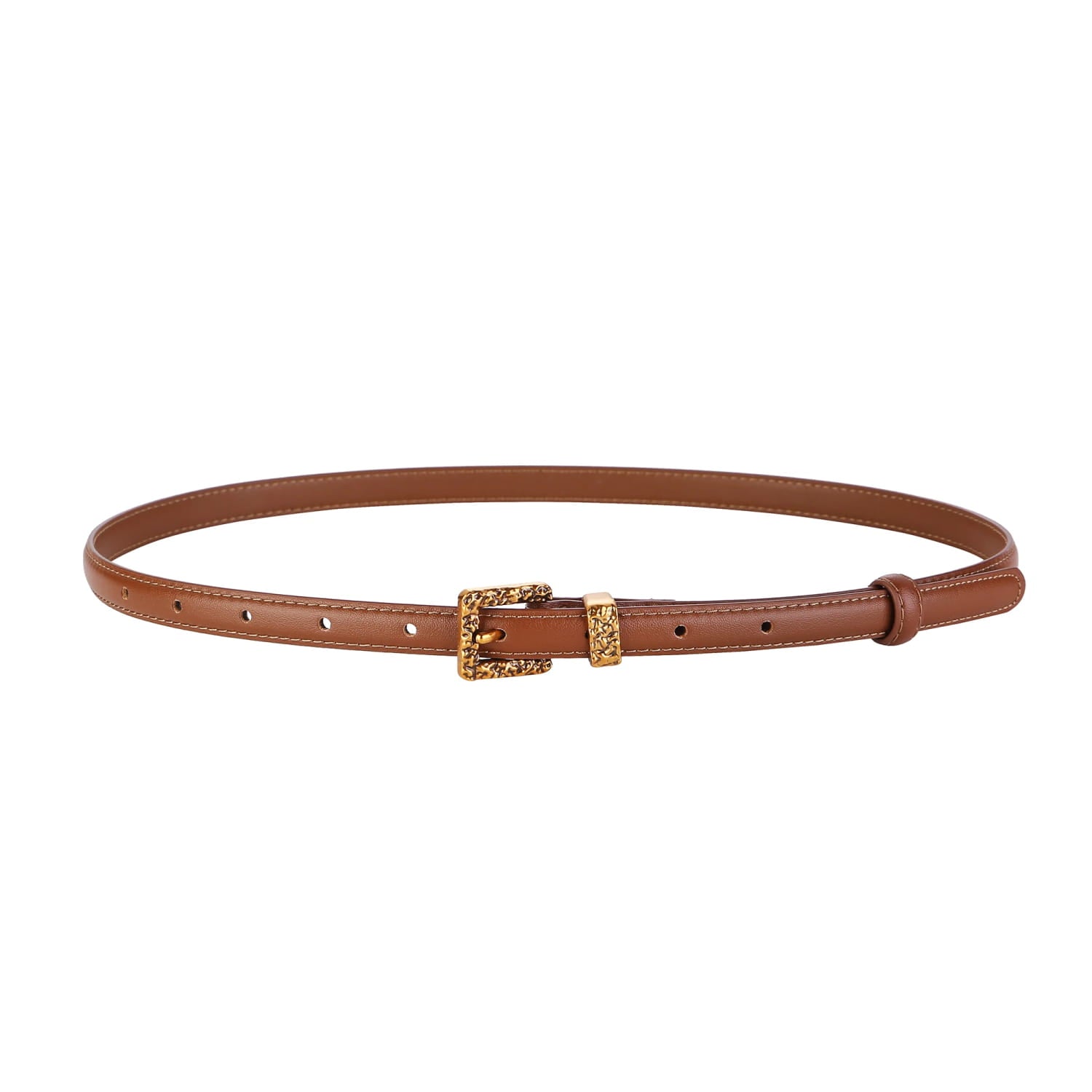Retro Gold Women Belt Genuine Leather