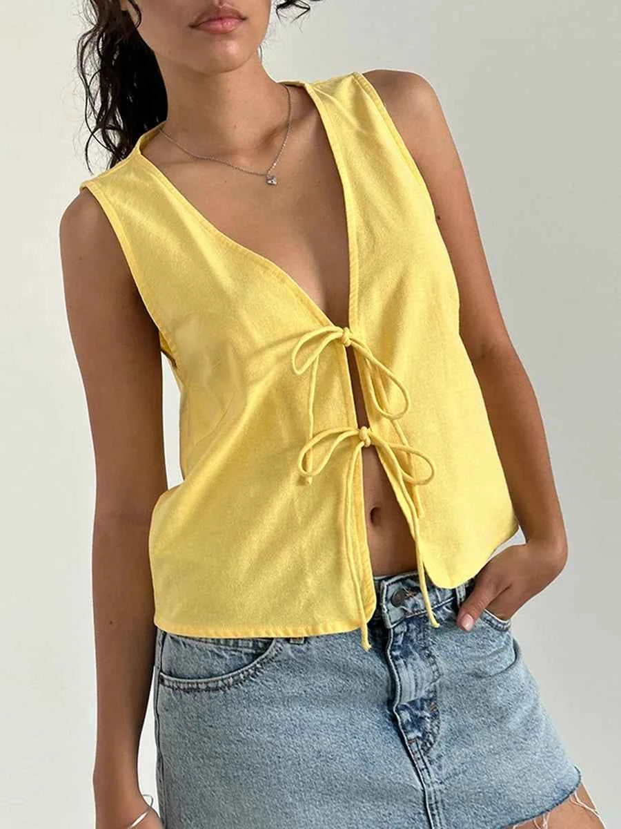 Retro Strappy Tank Top Women
