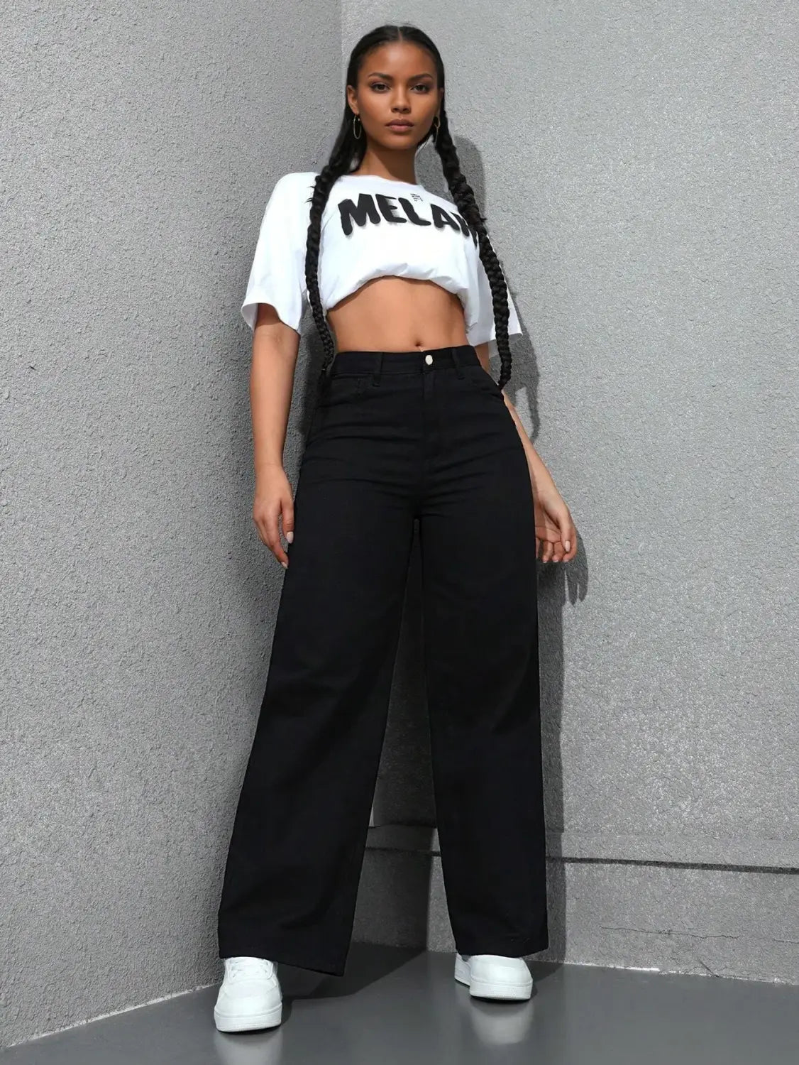 Wide Leg Pants Jeans Women Vintage Denims High Waist