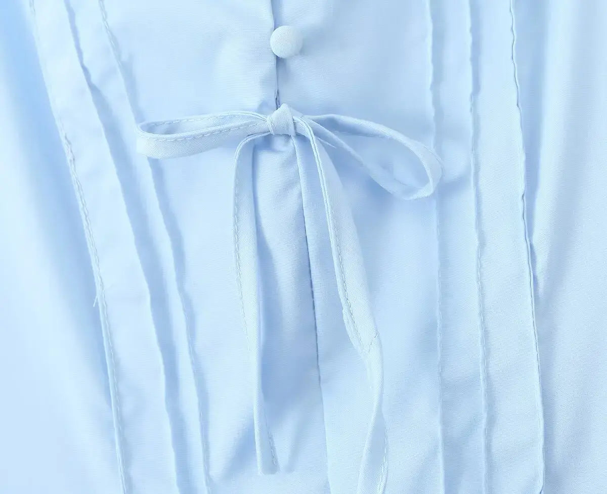 Women Blue Elegant Mini Dress