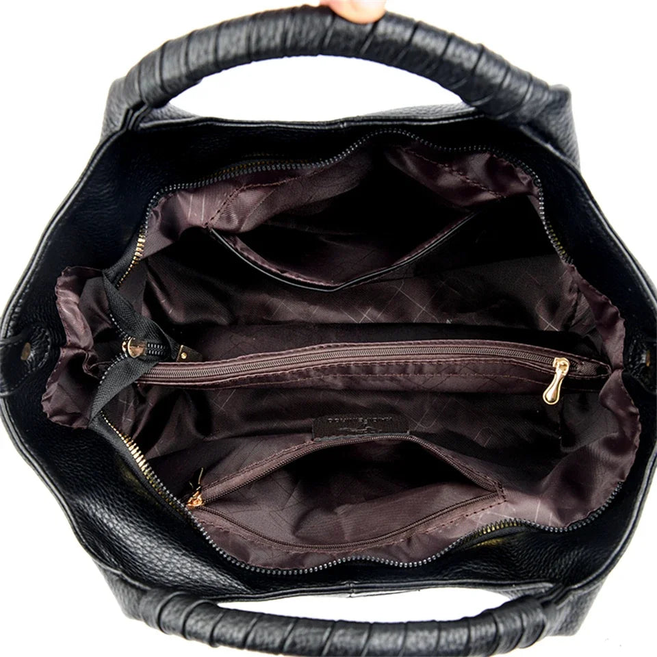 High Quality Soft Leather Women's Handbag Tote Bag