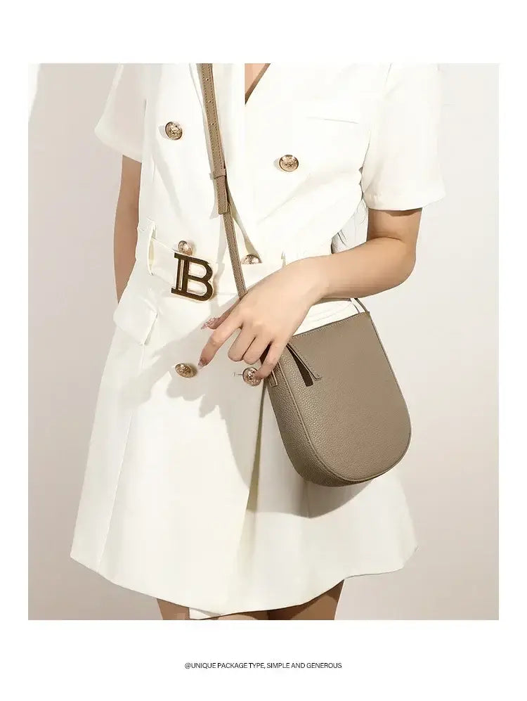 Genuine Leather Real Cowhide Women’s Versatile Fashion Phone Bag