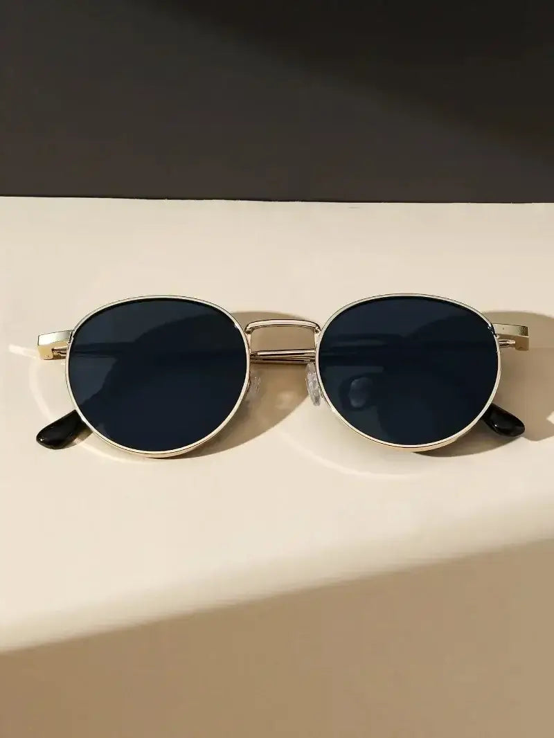 Metal Round Frame Vintage Casual Sunglasses
