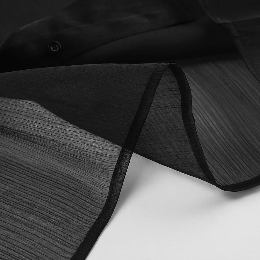 Loose Solid Color Black Shirts