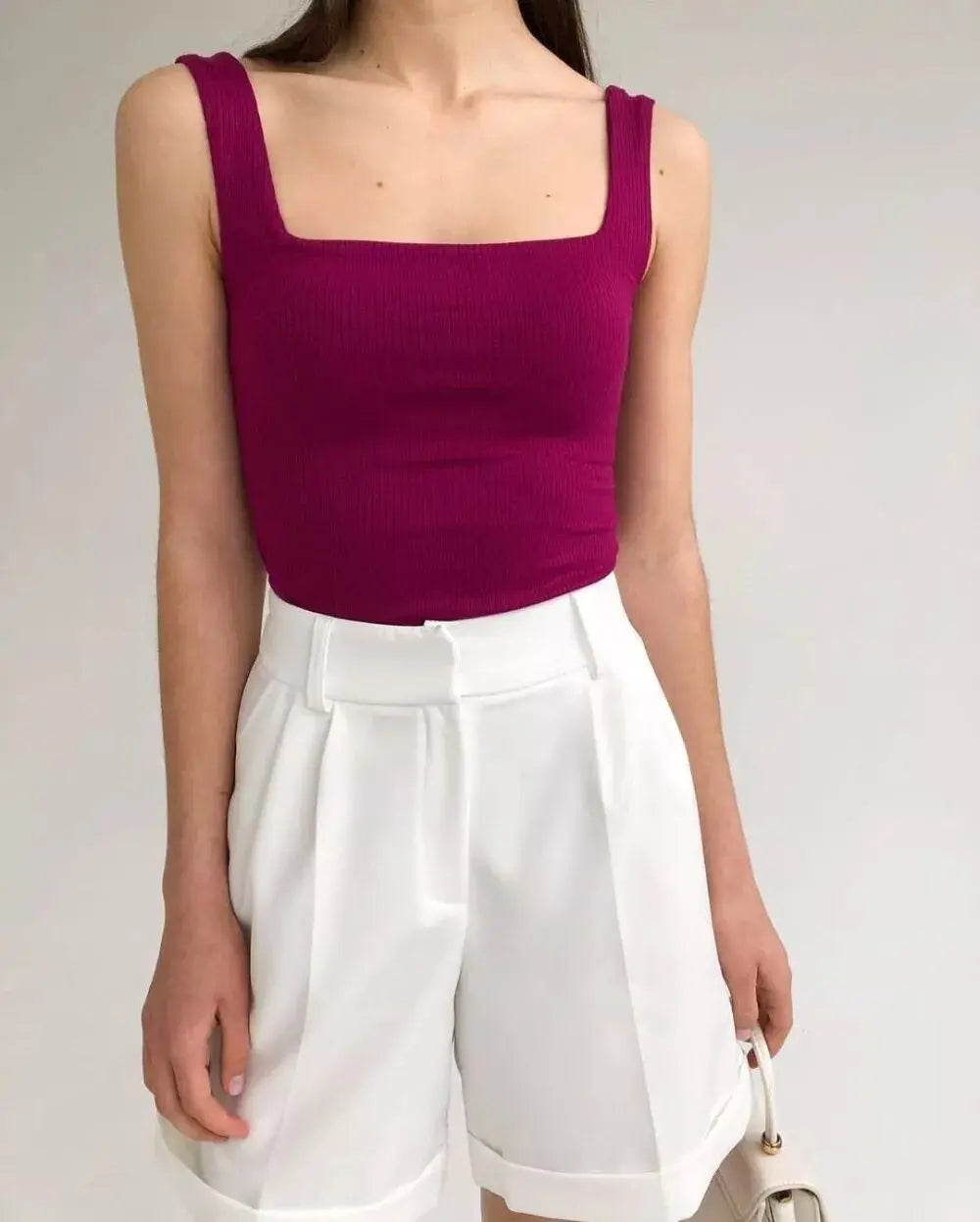 Women’s Shorts Cotton High Waist Casual