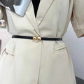 Gold Metal Ball Buckle Women Belt