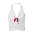 Fashion Print Halter Camis Tank Tops Summer Knitted - Norellé