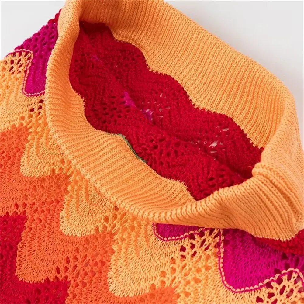 Women’s Western Style Knitted Top Half Skirt Set