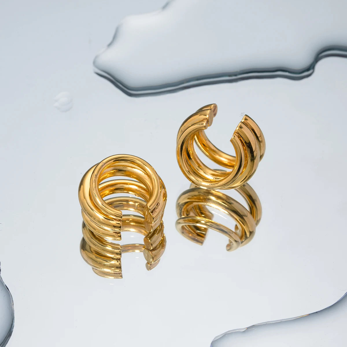 Stainless Steel Three-layer Ear Clip
