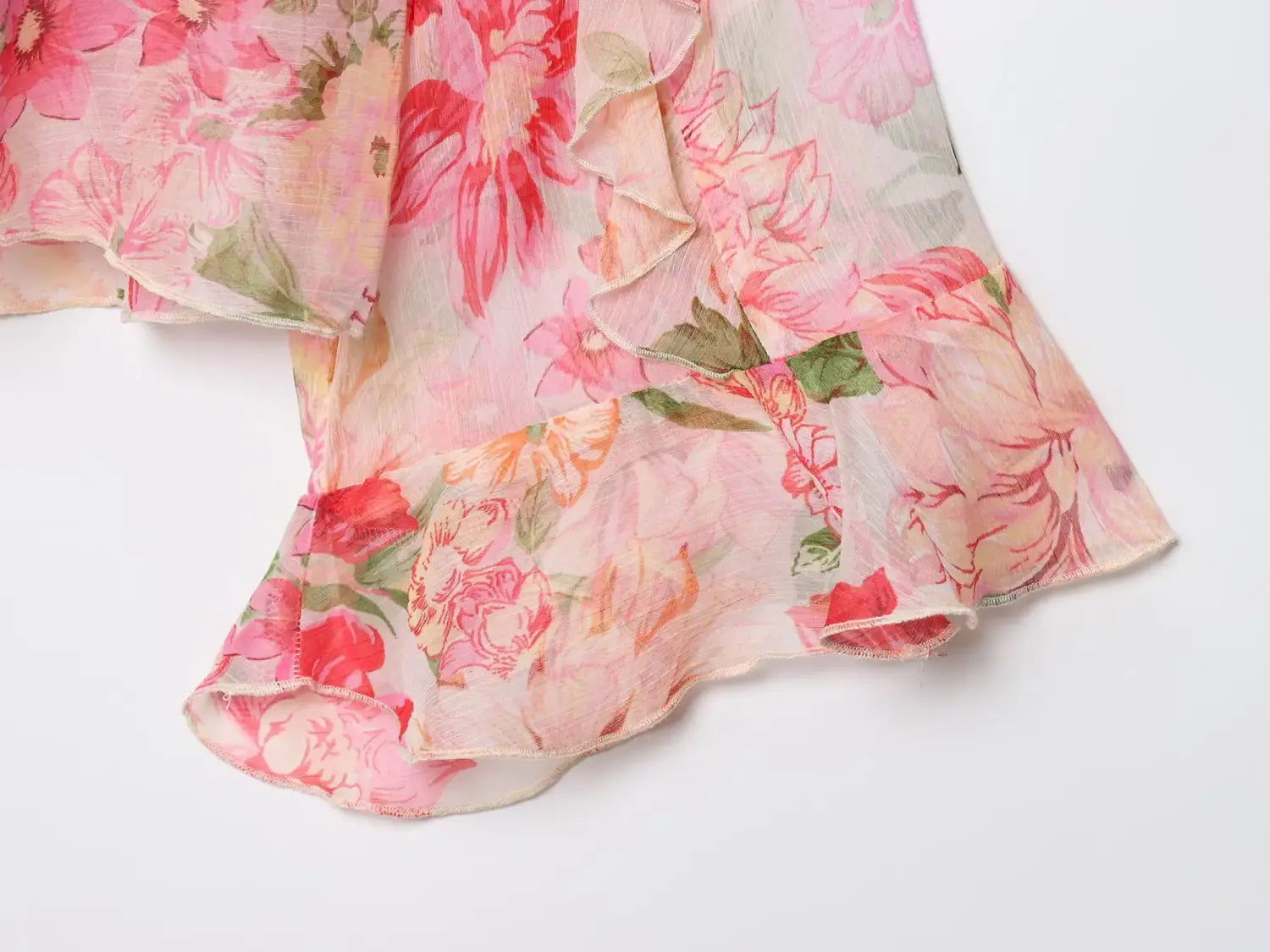 Women Blouse V-Neck Tiered Long Sleeve Loose Shirts Vintage Style