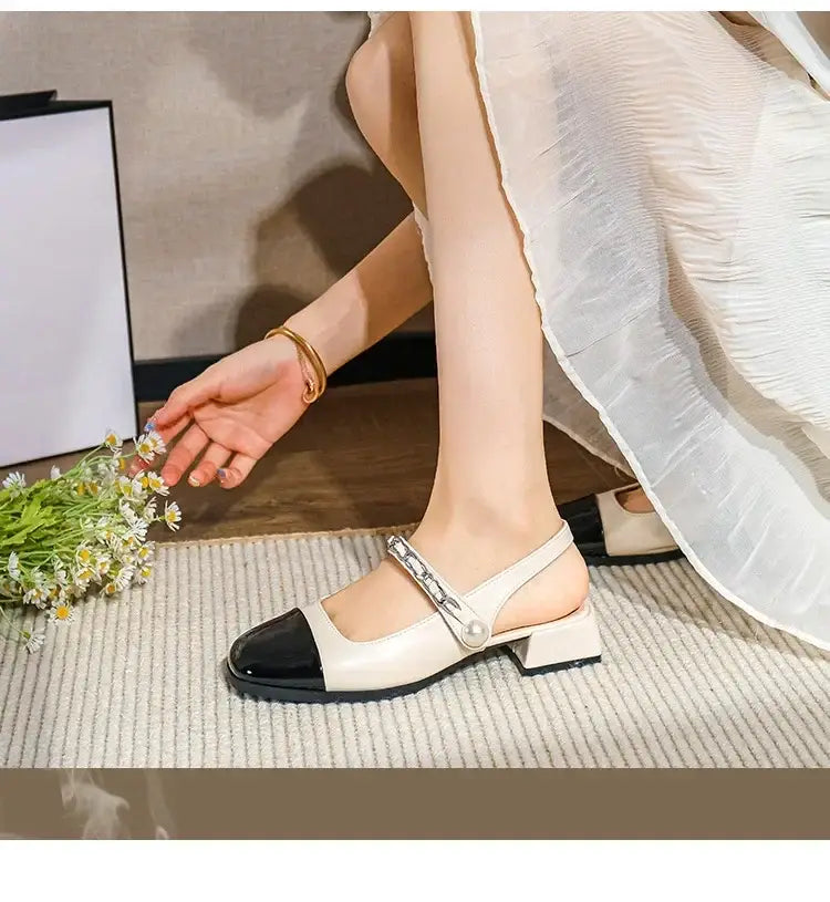 Women’s High Heels Round Head Vintage Shoes